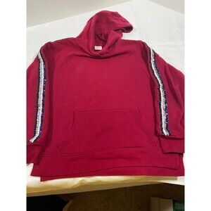 Wonder nation Red hooded sequins jacket with pockets Medium 7-8 girls